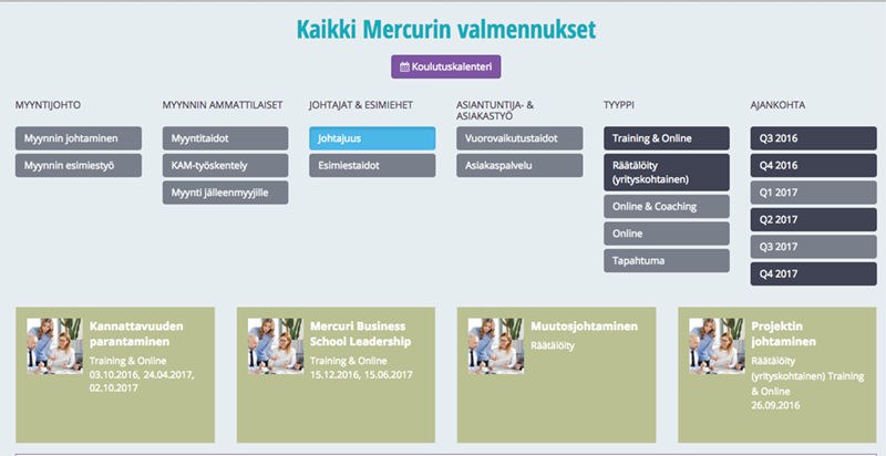 Mercuri koulutukset - dynaamiset filtterit